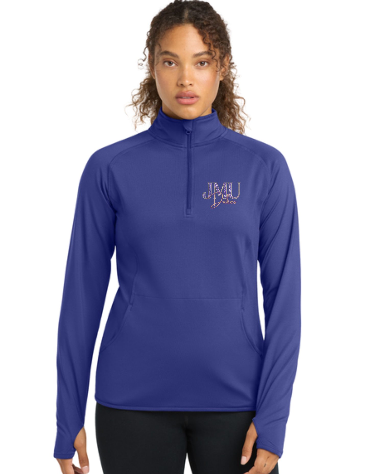 Sport-Tek® Women's Sport-Wick® Stretch 1/4-Zip Pullover- Purple