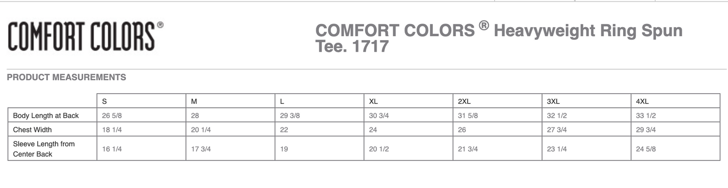 Short Sleeve T-shirt, Comfort Colors