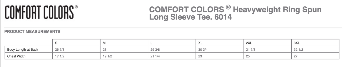 Long Sleeve Comfort Colors T-shirt - Brick