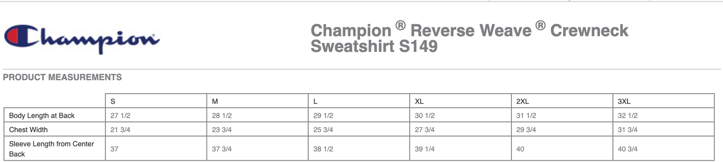 Crew Neck Champion Sweatshirt - Silver Grey