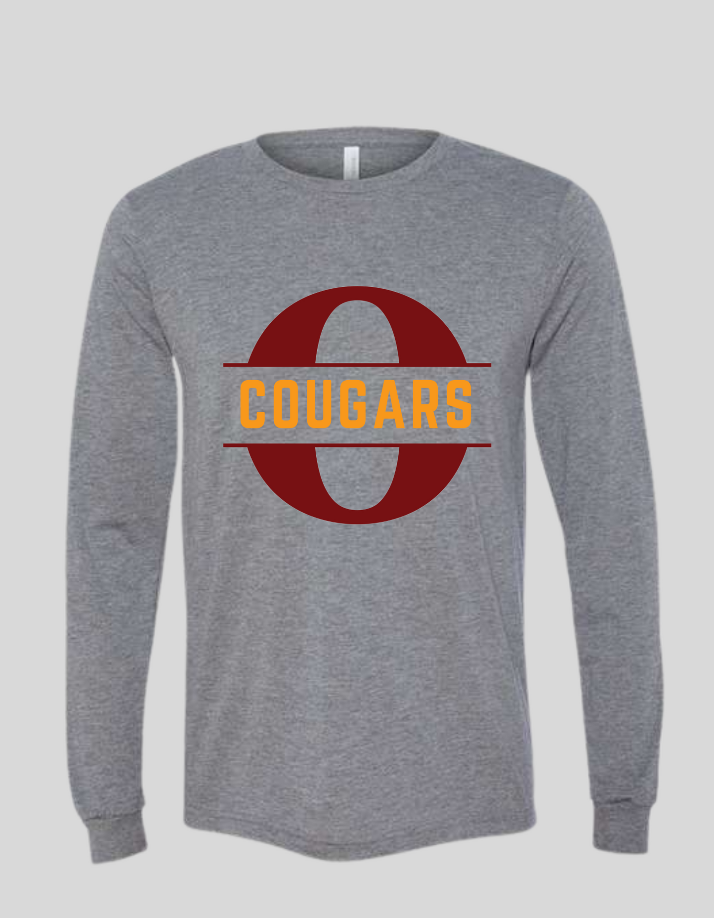 Long Sleeve T-shirt, Bella Canvas Tri Blend- Grey