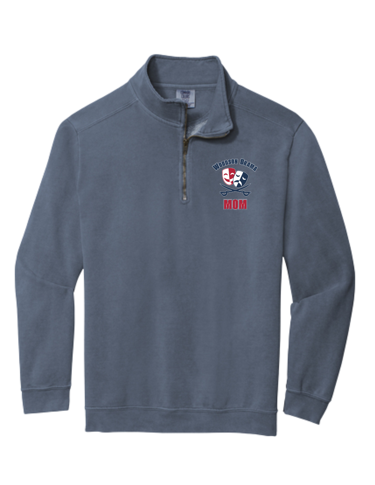 1/4-Zip Sweatshirt-Blue Jean