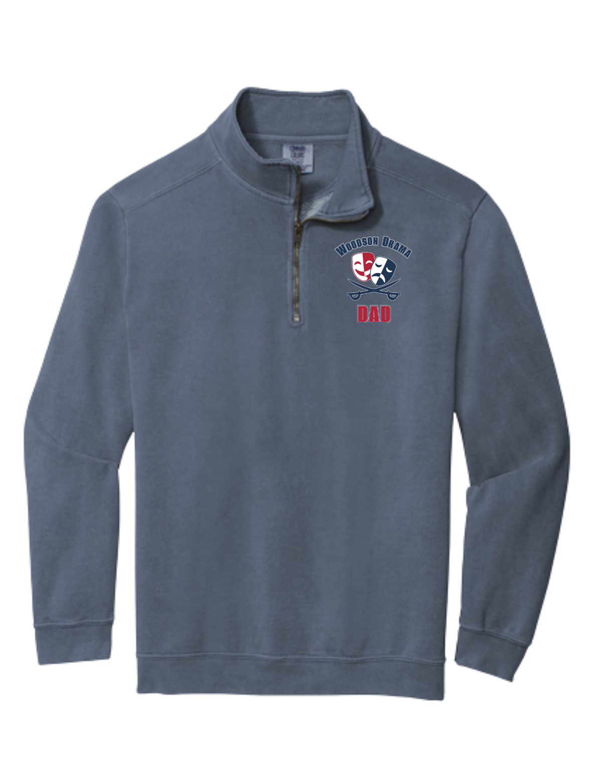 1/4-Zip Sweatshirt-Blue Jean