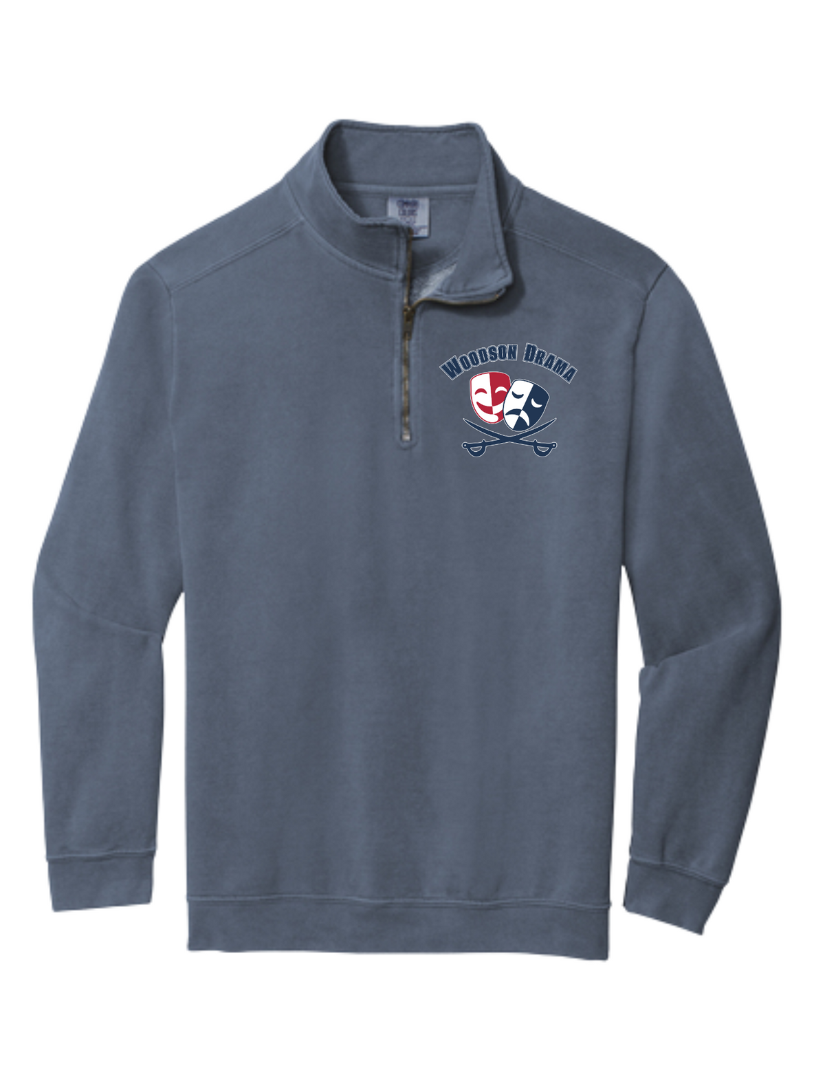 1/4-Zip Sweatshirt-Blue Jean
