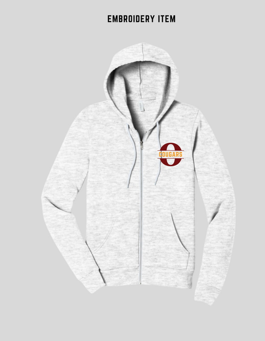 Full Zip Sweatshirt, Bella & Canvas, Ash
