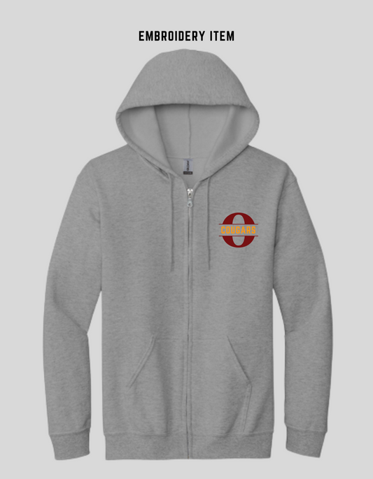Full Zip Sweatshirt, Gildan: Sport Grey