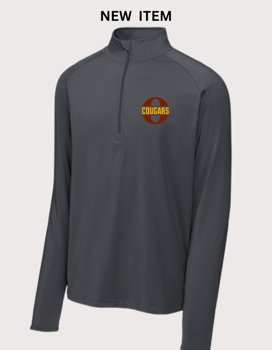 Quarter Zip- Embroidered Logo White, Maroon or Grey
