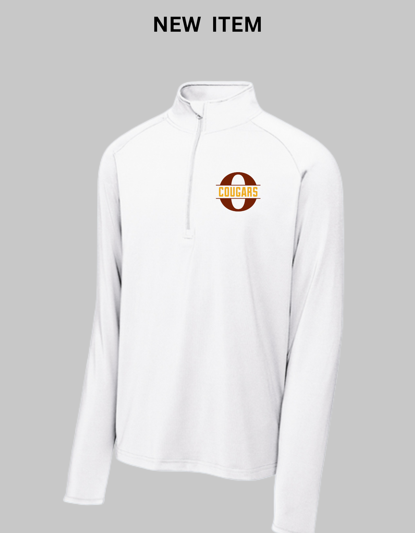 Quarter Zip- Embroidered Logo White, Maroon or Grey