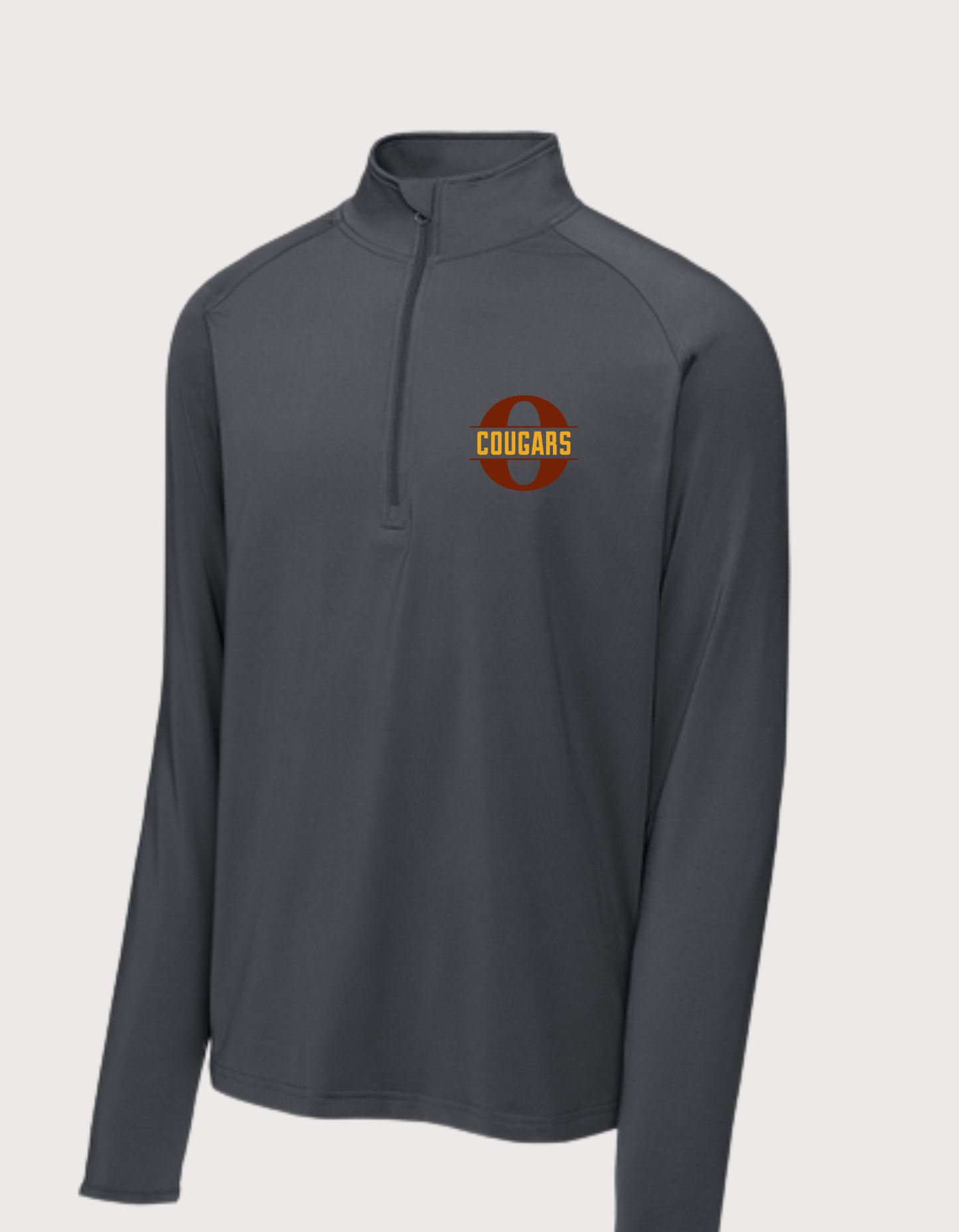 Quarter Zip- Embroidered Logo White, Maroon or Grey