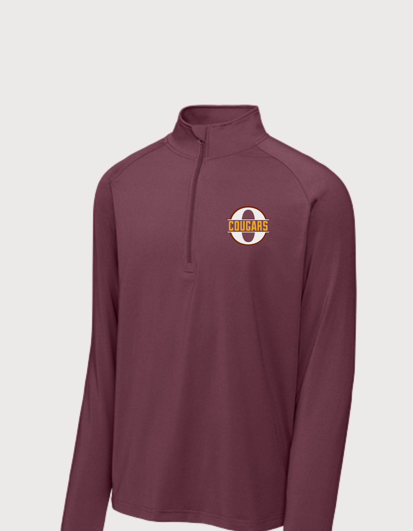 Quarter Zip- Embroidered Logo White, Maroon or Grey