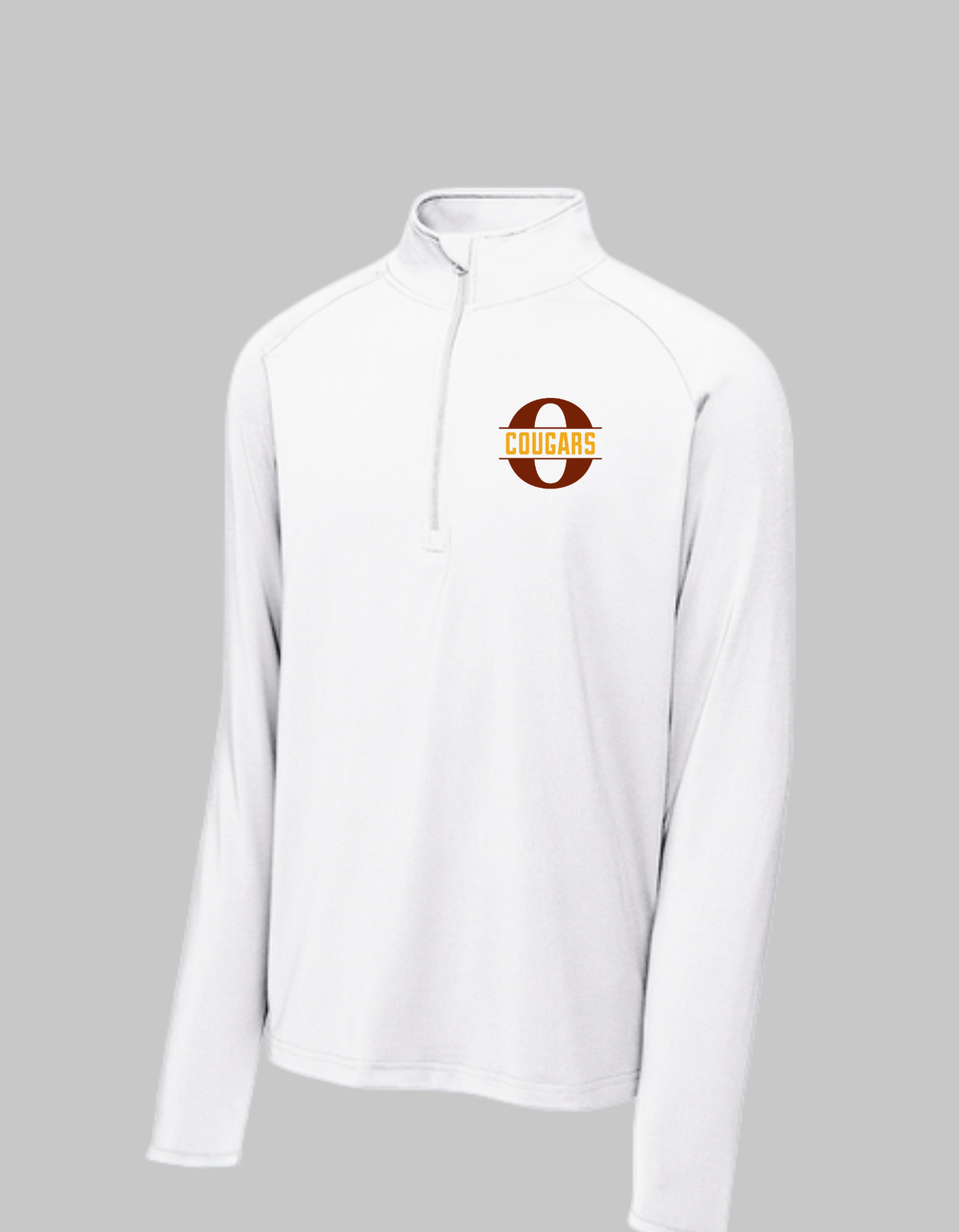 Quarter Zip- Embroidered Logo White, Maroon or Grey