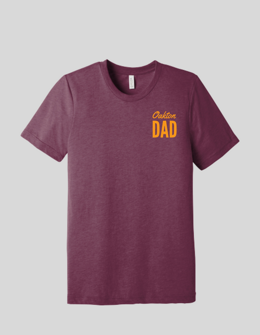 T-shirt Unisex Dad Triblend  Bella & Canvas Short Sleeve Maroon