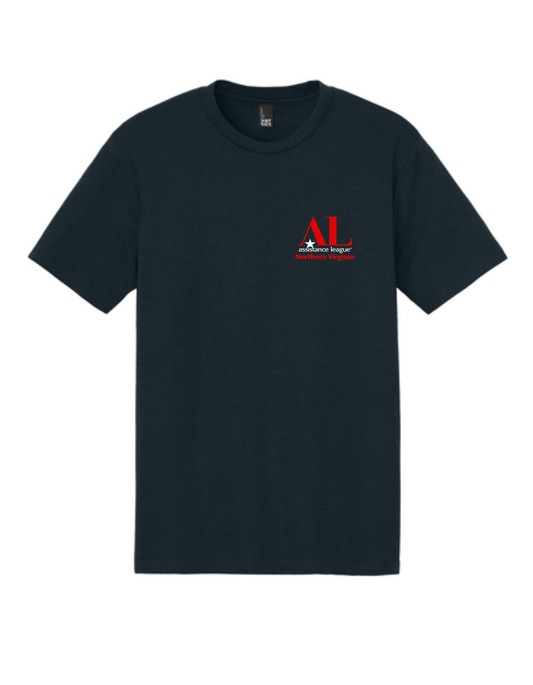 Navy Tri Blend T-Shirt, V-Neck & Crew Neck