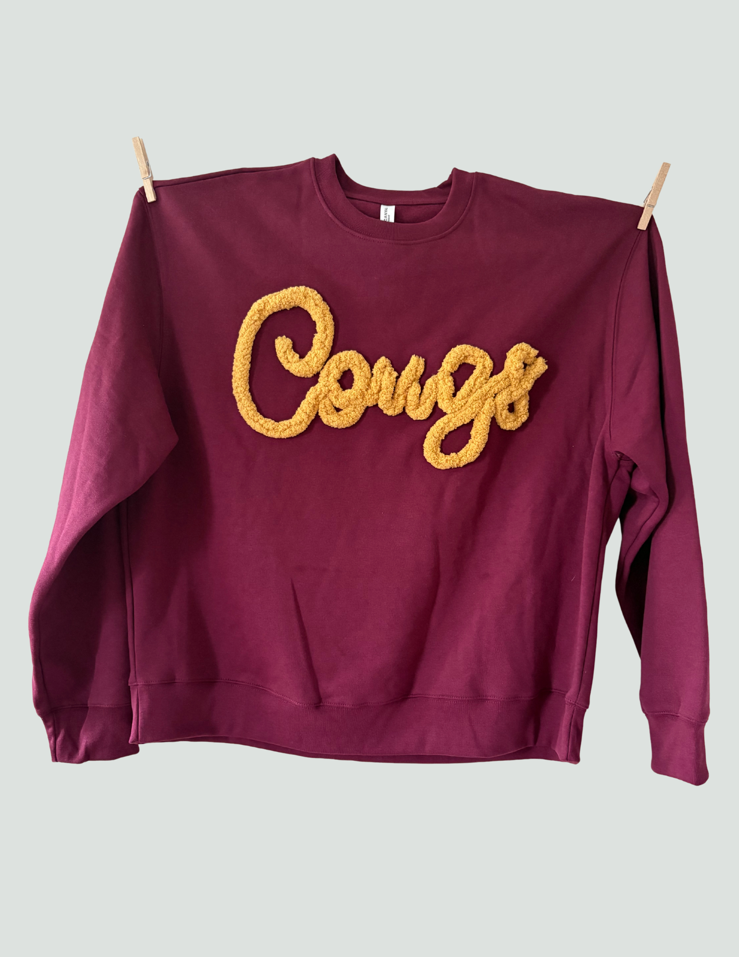 "Cougs" Yarn Embroidery Sweatshirt