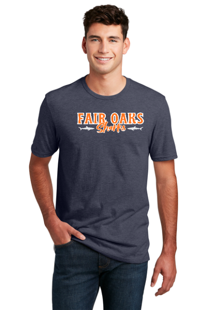 T-Shirt or Tank, Sharks  - Navy