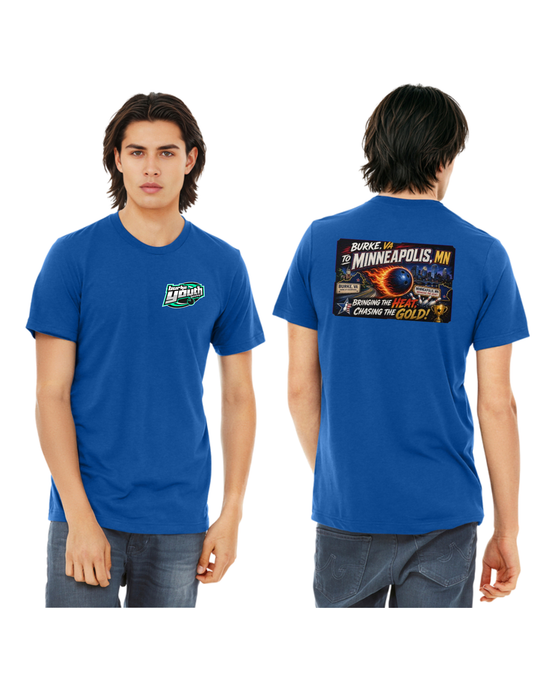 T-shirt, Triblend Short Sleeve -Blue