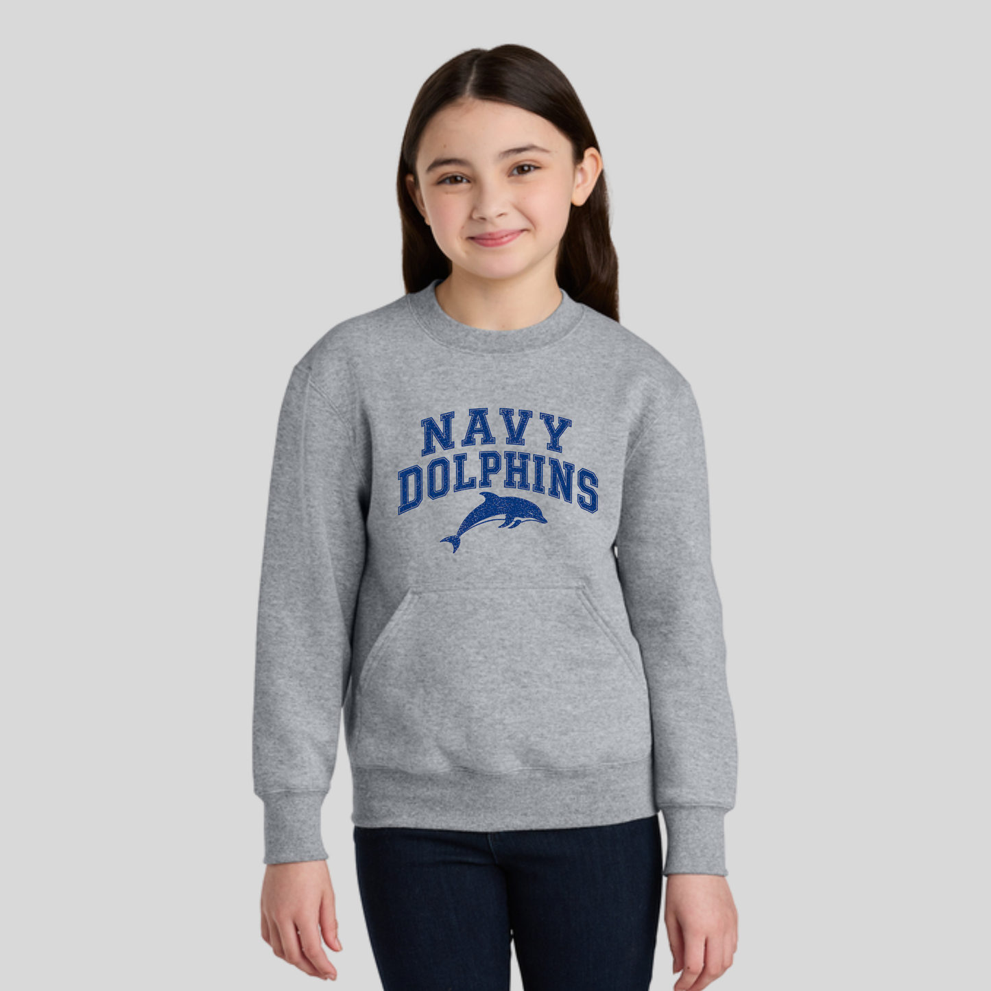 Port & Co™  Crew Neck Sweatshirt w/ Pocket