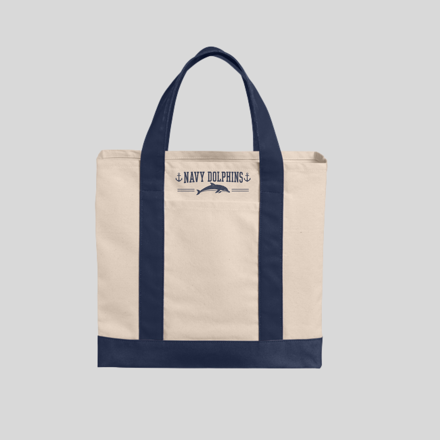 Cotton Canvas Two-Tone Tote- Port Authority