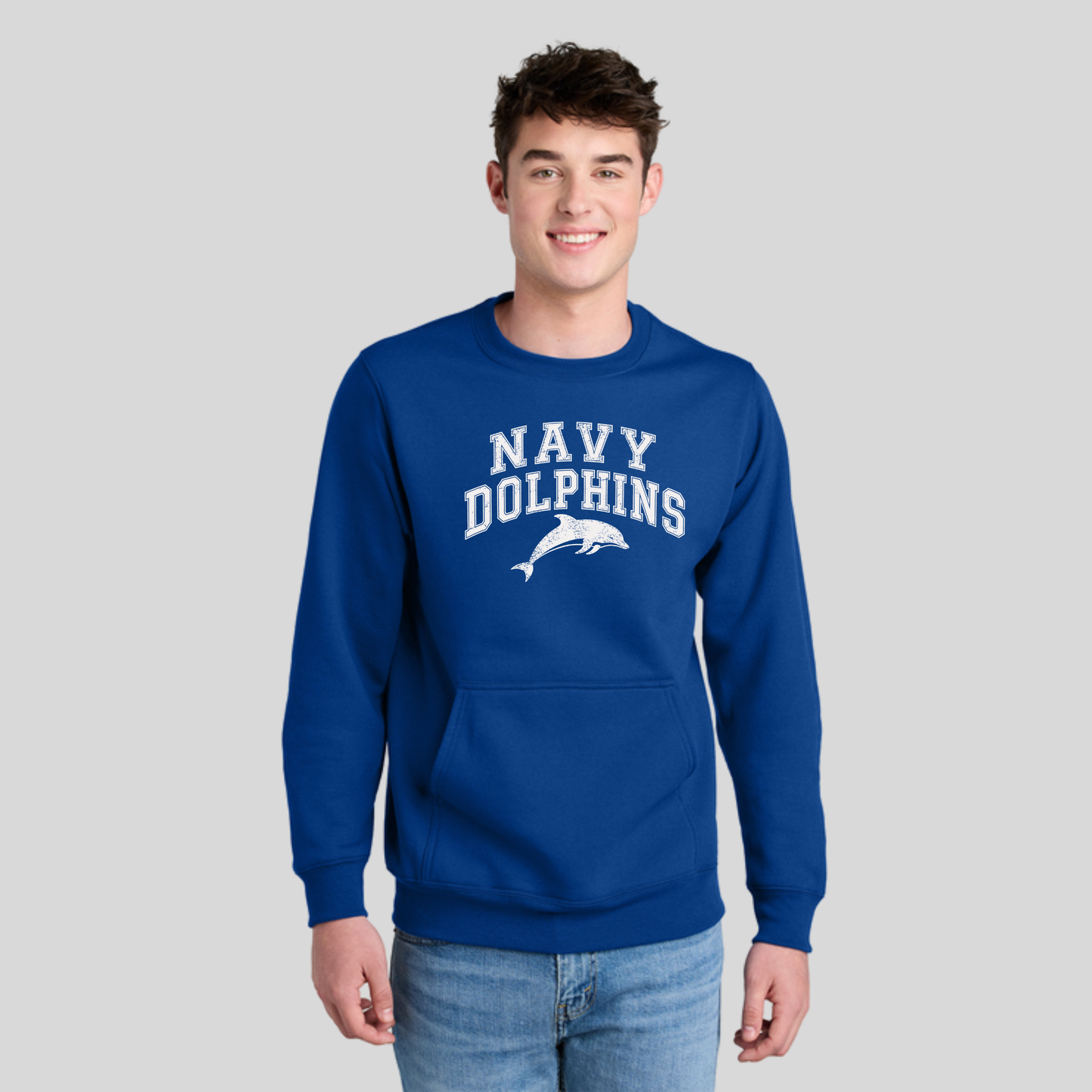 Port & Co™  Crew Neck Sweatshirt w/ Pocket