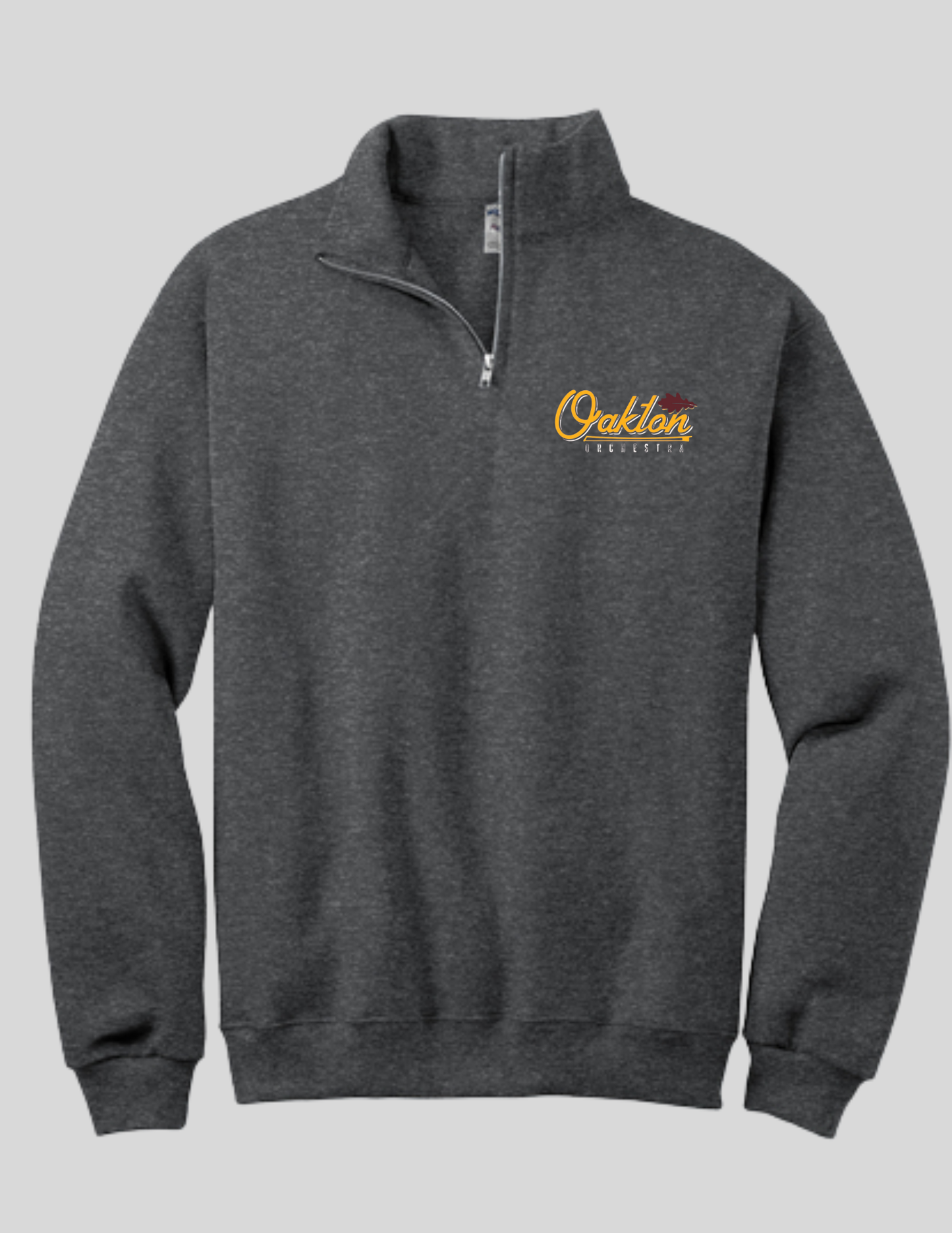 Quarter Zip, Heathered Black