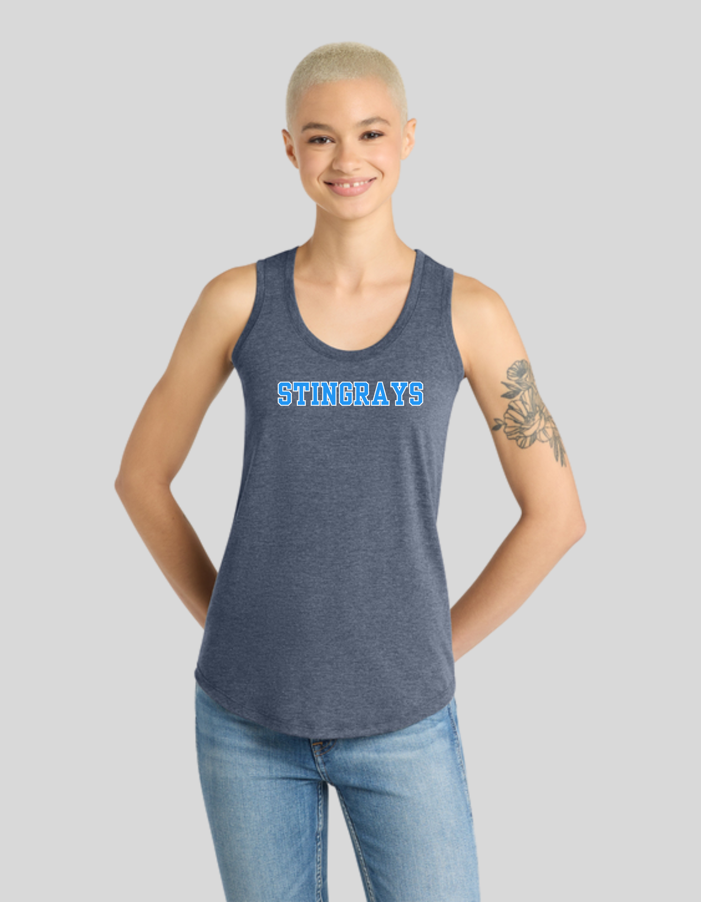Racerback Tank, LRR Navy Frost