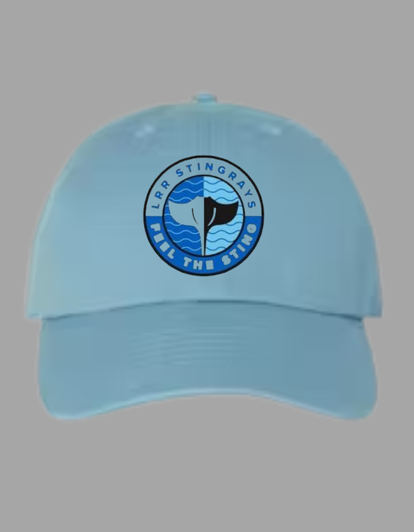 Embroidered Baseball Hat: Light Blue or White