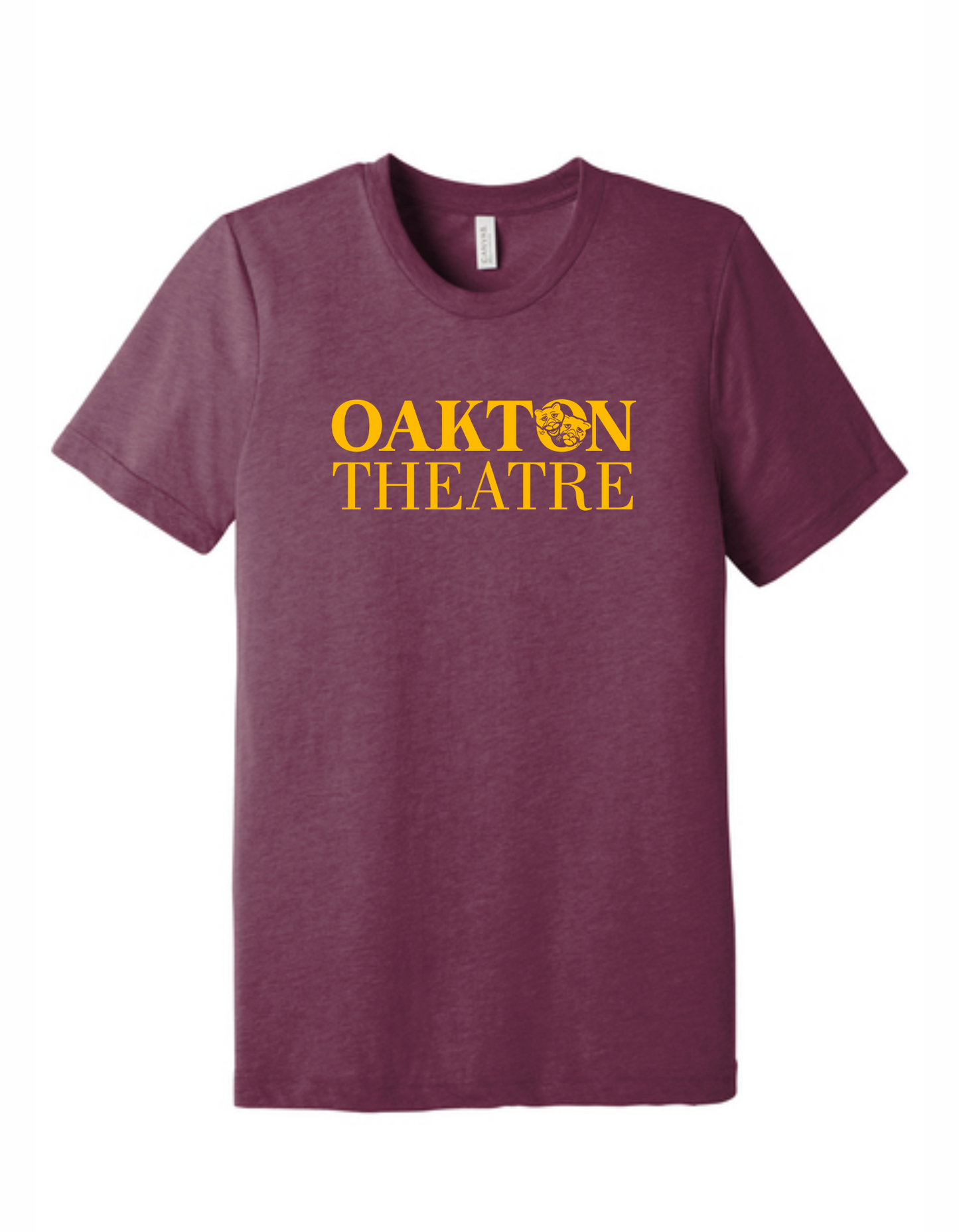 T-shirt Triblend Gold Logo Short Sleeve: Maroon