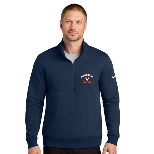 Nike Men's Club Fleece Sleeve Swoosh 1/2-Zip- Navy