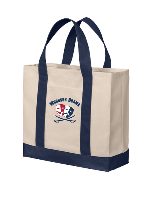 Tote- Natural with Navy