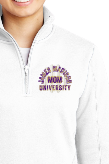 White JMU Mom Women's 1/4-Zip