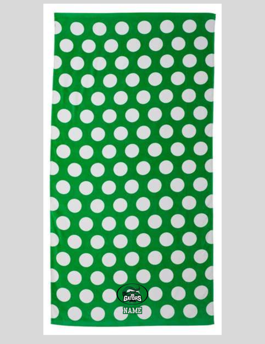 Polka Dot Velour Beach Towel