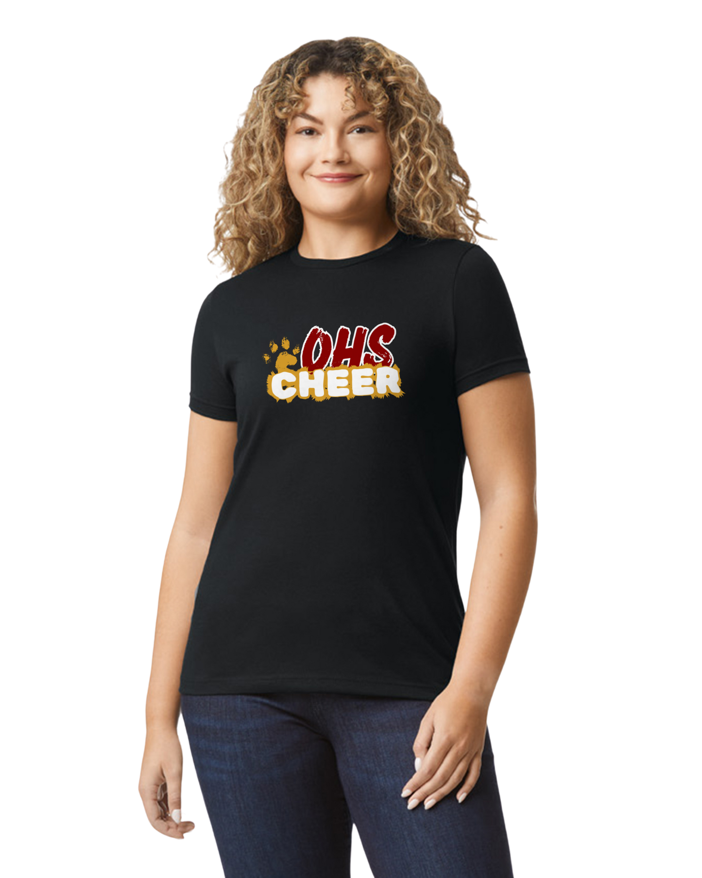 JV- Ladies' Black Short Sleeve T-shirt: Crew Neck